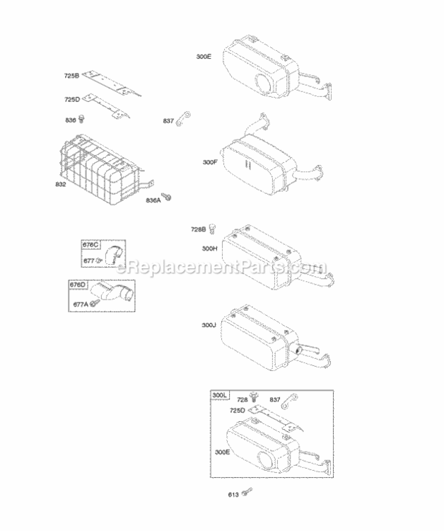 Page M Diagram and Parts List for  Briggs and Stratton Engine